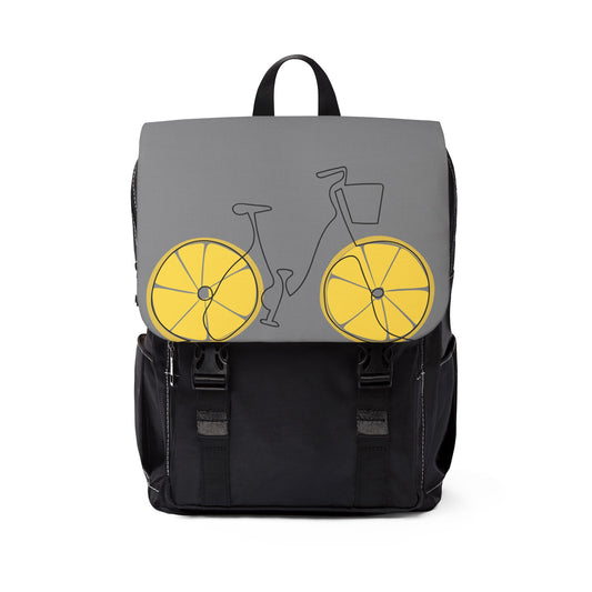 Casual Shoulder Backpack with Bicycle Design | Perfect for Everyday Use, Travel, College, Gifts, Eco-Friendly Lifestyle